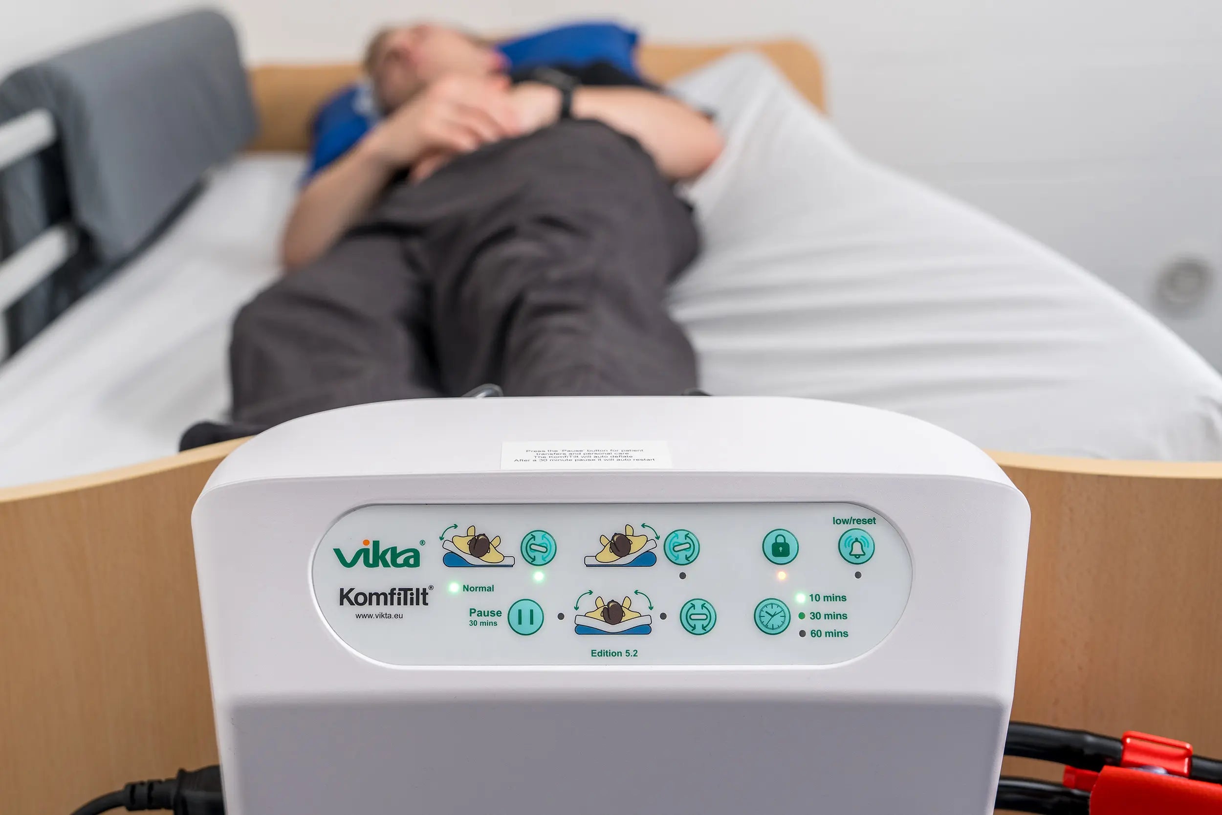 KomfiTilt Go with KomfiFlex mattress: Continuous Lateral Turning System